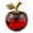 Red, variant on 2.5 Inch Clear and Sparkling Crystal Apple Paperweight Craft Decoration Table Top Ornament Statue Home Decor — LAILLSH