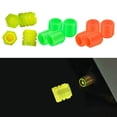 thumbnail image 1 of 12pcs Fluorescent Car Tire Stem Caps Orange Yellow, 1 of 10