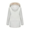 thumbnail image 4 of Aimik Womens Fashion Quilted Winter Coat Fluffy Hooded Puffer Jacket Warm Thick Padded Parka Outwear with Pockets for Everyday Wear, 4 of 5