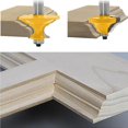 thumbnail image 3 of sweethay 2PCS Wood Milling Dual Bearings High Hardness Metal 12MM/0.47 Inch Shank Wood Lock Miter Router Rustproof Wood Molding Tool for Woodworking Furniture Making Herramientas y ferretería  No.2 sweethay TO005507-02, 3 of 8