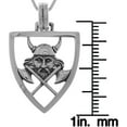 thumbnail image 2 of Jewelry Trends Viking Warrior Battle Axe Shield Sterling Silver Pendant Necklace 18", 2 of 3