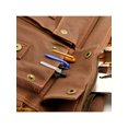 thumbnail image 3 of Men's Vintage Canvas and Leather Satchel School Military Shoulder Bag Messenger - Coffee, 3 of 6