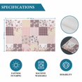 thumbnail image 6 of Boho Spring Floral Placemats Set of 6, Vintage Flowers Patchwork Plaid Pink Placemats for Dining Table, Place Mats for Kitchen Tabletop, Waterproof Wipeable Dining Table Mats Set, 6 of 9