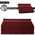 thumbnail image 3 of Moda West 48-Pack Premium Value Bath Towels – 80% Cotton, 20% Polyester, 27"x50", Burgundy, 3 of 4