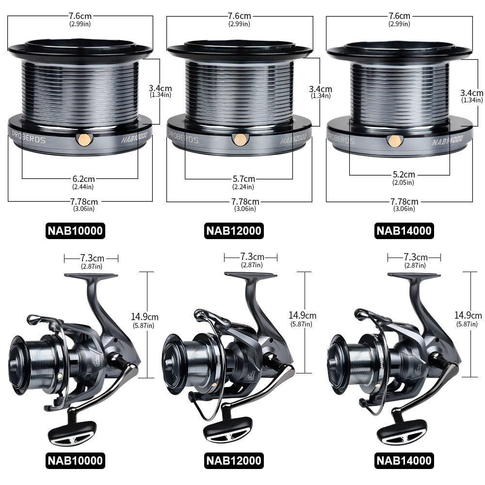 PROBEROS 5+1BB Ball Bearings 18Kg/39.7LB Maximum Power Stainless Steel Bearings Drive System 4.8:1 Rotary Fishing Spinning Reel