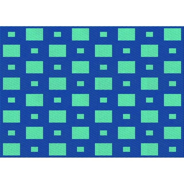 Ahgly Tapis Rectangulaire Lavable en Machine Intérieur Transitionnel Turquoise Foncé Vert, 2 Pieds x 3 Pieds
