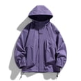 thumbnail image 5 of Windbreaker Jacket Men's Zip Front Windbreaker Jacket Spring And Charge Coat Thin Outdoor Mountaineering And Riding Windproof Work Coat Purple M, 5 of 5
