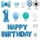 thumbnail image 3 of Kit de globos azules de lámina de látex para el primer cumpleaños, 25 unidades, 3 of 3