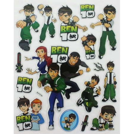 Ben 10 Assorted Raised Sticker Collection Set (17 Stickers)