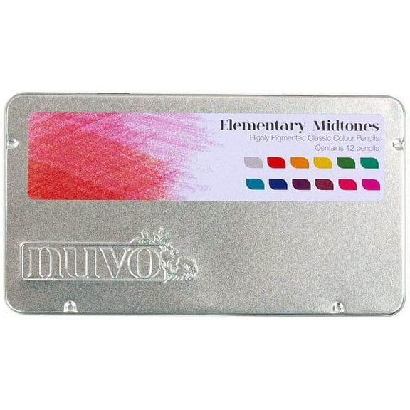 Nuvo Classic Colored Pencils 12/Pkg-Elementary Midtones