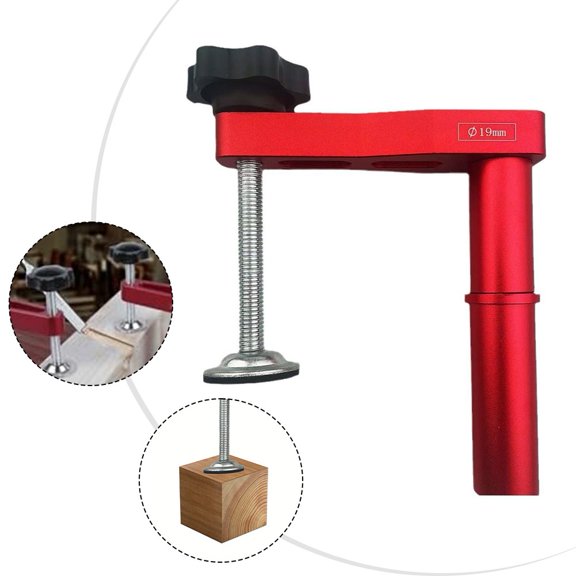Woodworking Bench Clamp Fixed Clip With Non-Slip Pad 19/20Mm Hold Down Clamps Desktop Quick Acting Adjustable Fast Fixed Clip 19Mm Fangkenuo