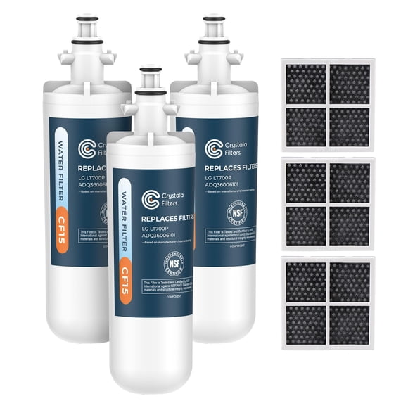 Crystala Filters Replacement for LG LT700P/ADQ36006101 Water Filter, NSF 42 Compatible with Kenmore Clear 9690, 469690, ADQ36006101, ADQ36006102, LFX