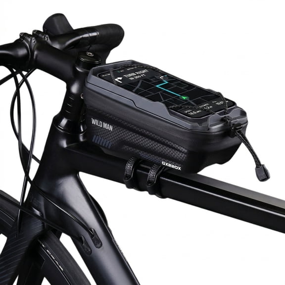 EVA Hard Shell Mountain Bike Bag Bicycle Front Beam Bag Suitable For 6.1-6.8 " Phones With Rain Cover Quick Release Reflective