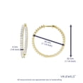 thumbnail image 5 of Vir Jewels 3 CTTW Princess Cut Diamond Inside Out Hoop Earrings 14K Yellow Gold Prong 1 Inch Female, 5 of 7