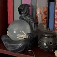 thumbnail image 3 of Halloween Decoration - Resin Grim Reaper Statue with Flying Bats Crystal Ball Sculpture for Halloween Home Bookshelf Decor, 3 of 8