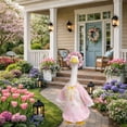 thumbnail image 6 of Porch Goose Pink Butterfly Bathrobe Outfit with Ruffle Hat, Soft Decorative Costume for Lawn Goose Statue, Whimsical Garden Patio Decor, 6 of 6