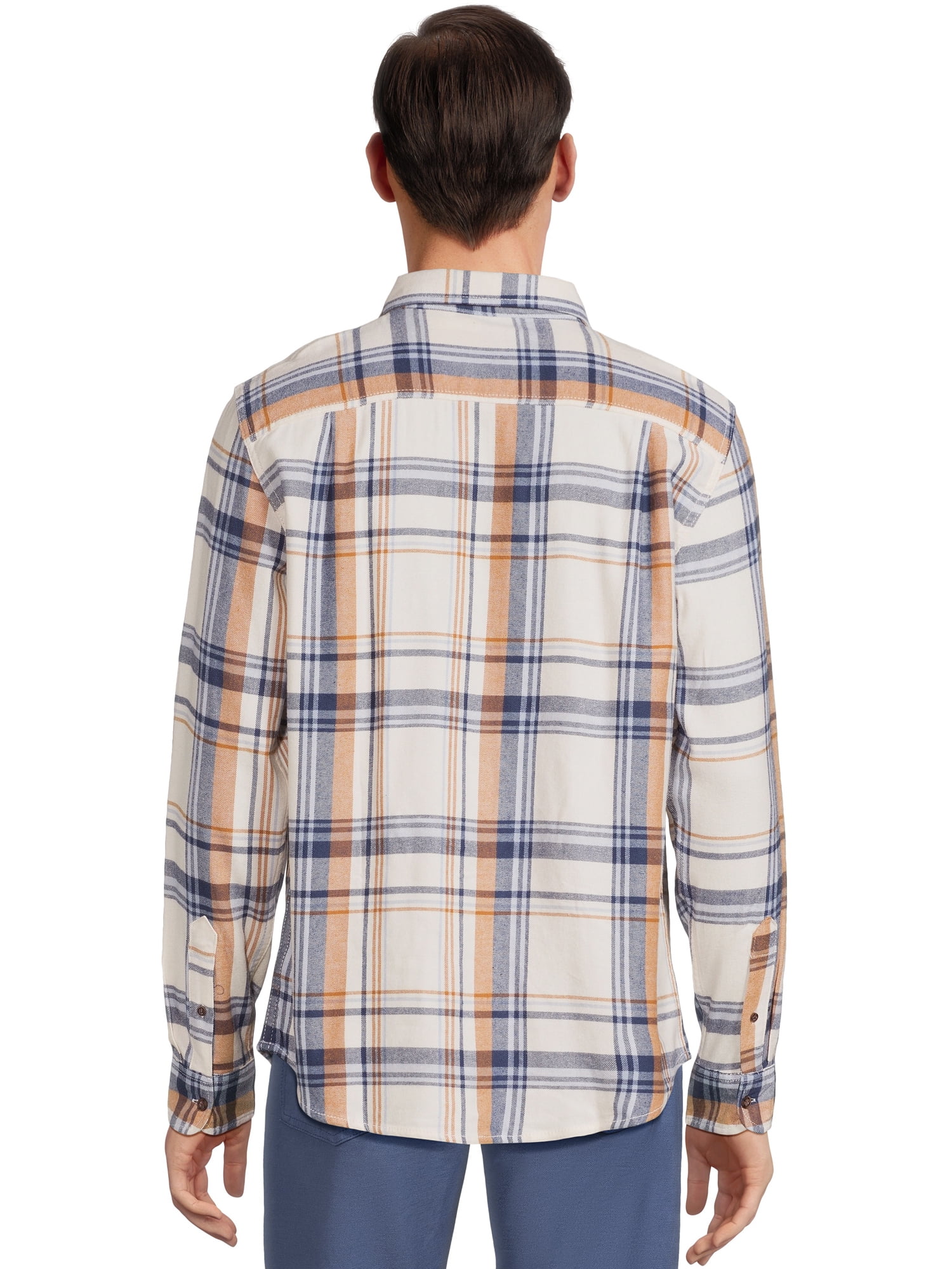 George Men's Long Sleeve Flannel Shirts, 2-Pack, Sizes S-2XL