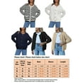 thumbnail image 2 of Sexy Dance Chandails pour Femmes Cardigan Boutonné Col Rond Cardigans Haut Doux Manches Longues Extérieur Blanc P, 2 of 2