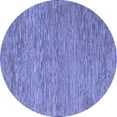 thumbnail image 1 of Ahgly Company Machine Washable Indoor Round Abstract Blue Modern Area Rugs, 4' Round, 1 of 4