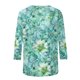 thumbnail image 4 of Camiseta de Manga Larga de Mujer con Cuello Redondo Impreso Floral 3/4 Manga Blusa Casual Estirable Suave, Camisetas de Manga 3/4 para Mujeres, 4 of 5