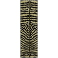 thumbnail image 2 of Addison Rugs Mayfield Washable Animal Skin Pattern Zebra Gilded Runner Rug, 2'3" x 7'6", 2 of 5