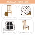 thumbnail image 4 of White Cow Head Pattern Seat Covers for Dining Room Chairs Set Of 4,Stretch Printed Washable Chair Seat Cover with Elastic Ties and Button,Removable Waterproof Couch Cushion Covers, 4 of 6