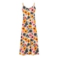 thumbnail image 5 of Ovzne Robes Grande Taille pour Femmes Rondes Robe pour Femme Robes d'Été pour Femmes Imprimé Sans Manches Col Rond Robe Décontractée Longues Robes Robe de Vacances Imprimée Liquidation, 5 of 5