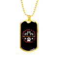 thumbnail image 2 of Scratch a Dog Paw Necklace Stainless Steel or 18k Gold Dog Tag 24" Chain, 2 of 8