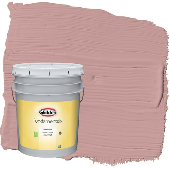Glidden Fundamentals Pepperberry / Pink Eggshell Interior Paint, 5 Gallon