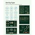 thumbnail image 4 of Joyero SONGMICS de 5 capas con 3 cajones laterales, color verde bosque, 4 of 7