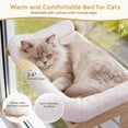 thumbnail image 6 of White Foldable Cat Window Perch with Washable Cushion for Indoor Sunbathing, 6 of 9