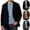 Black, variant on Men's Vintage Old Money Style Corduroy Casual Blazer Suit Jacket Sport Coat Warm Fall Shacket with Chest Pocket for Streetwear Travel, Gray, L