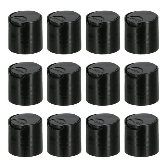 REGALWOVEN Replacement Press Plastic Caps for Squeeze Shampoo and Lotion Bottles Black 1.10 in