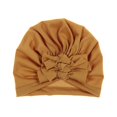 thumbnail image 1 of Nishine-gorro turbante con flores plisadas para bebé, gorro de algodón para recién nacido, accesorios para fotos, regalo de ducha para niñas, sombreros de cumpleaños, 1 of 4
