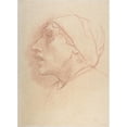 thumbnail image 2 of Alphonse Legros 14x18 Black Ornate Wood Framed Double Matted Museum Art Print Titled - Head of a Woman (1837-1911), 2 of 5