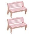 thumbnail image 1 of Miangastore Bancs de Maison de Poupée Miniature Rose 2 Pcs 5.1x3.1x2.4 Po, 1 of 9