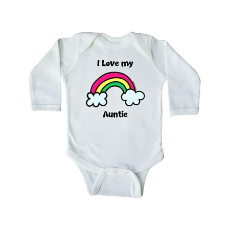 

Inktastic I Love my Auntie Gift Baby Boy or Baby Girl Long Sleeve Bodysuit