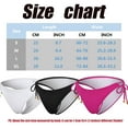 thumbnail image 2 of 1-3 Pack Women's Thong Bikini Solid Side Tie Adjustable Bikini Swim Bottom Thong Swimsuit, 2 of 8