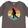 thumbnail image 4 of Inktastic Hockey Player Retro Sunset Boys or Girls Long Sleeve Toddler T-Shirt, 4 of 5