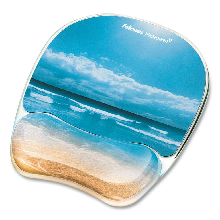 Photo Gel Mouse Pad with Wrist Rest with Microban Protection, 7.87 x 9.25, Sandy Beach Design Photo Gel Mouse Pad with Wrist Rest with Microban Protection, 7.87 x 9.25, Sandy Beach Design
