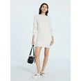 thumbnail image 2 of Scoop Women's Saddle Sweater Dress with Long Sleeves, Sizes XS-XXL, 2 of 5
