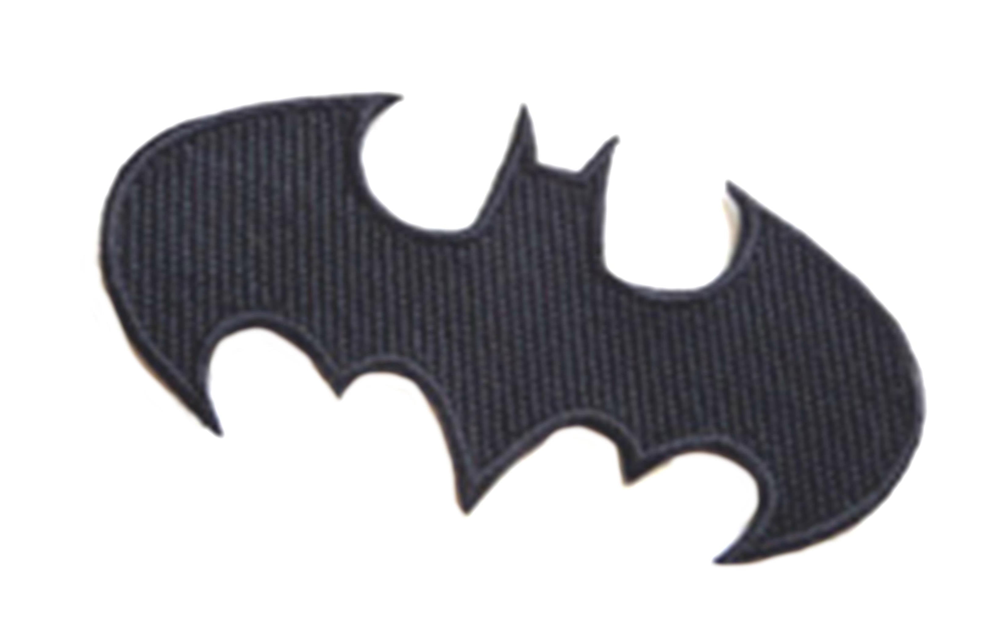 DC COMIC/'S BATMAN BLACK /& SILVER LOGO 4/" WIDE EMBROIDERED PATCH