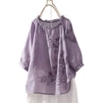 thumbnail image 6 of Bixock Maternity's Tops 3/4 Sleeve Crew Neck Plus Size Loose Casual Maternity Shirt Pregnancy Blouse Summer Maternity Clothes, 6 of 7