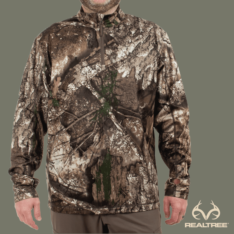 Realtree Men's 1/4 Zip Performance Hoodie, Realtree APX, Size 3X