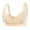 Beige, variant on Full Coverage Bra for Big Busted Women Front Closure No Underwire Bras Push-Up Bralette