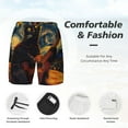 thumbnail image 3 of Fuzoiu Starry Night Cat Guitarist Print Men's Swim Shorts,Quick-Dry Double-Layer Swim Trunks,Board Trunks,Beach Shorts Swimwear Bathing Suits-X-Large, 3 of 6