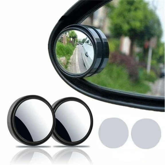 Car Mirrors Small Round Mirror Rearview Mirror Car Reverser Blind Aid 360 Degree Reflector Adjustable Wide Angle Paste