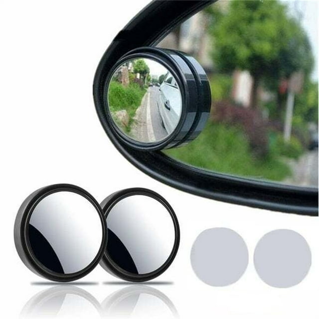 Miroir Pare-Lumière Rond Petit Réglable à 360° pour Voiture, Verre HD Convexe pour Rétroviseur, Aide de Sécurité, Accessoire Universel à Coller