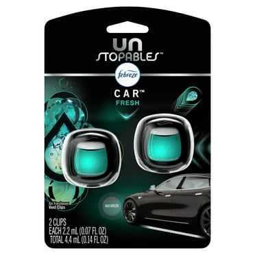 Febreze Car Odor Eliminating Air Freshener Vent Clips, Fresh Scent, 2 Count
