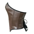 thumbnail image 5 of Xfvqtps Leather Corsets for Women Back Strap Lace up Boned Overbust Corset Bustier Shapewear Brown, 5 of 6